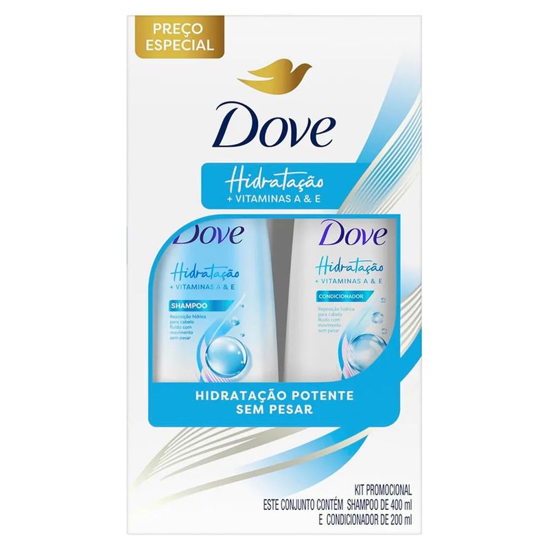 Kit-Dove-Hidratacao-Vitaminas-A-e-E-Shampoo-400ml-e-Condicionador-200ml