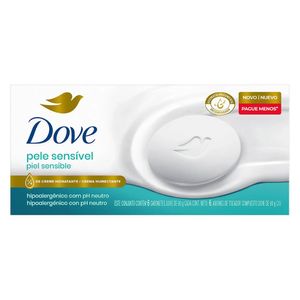 Sabonete em Barra Dove Pele Sensível 90g | Com 6 Unidades
