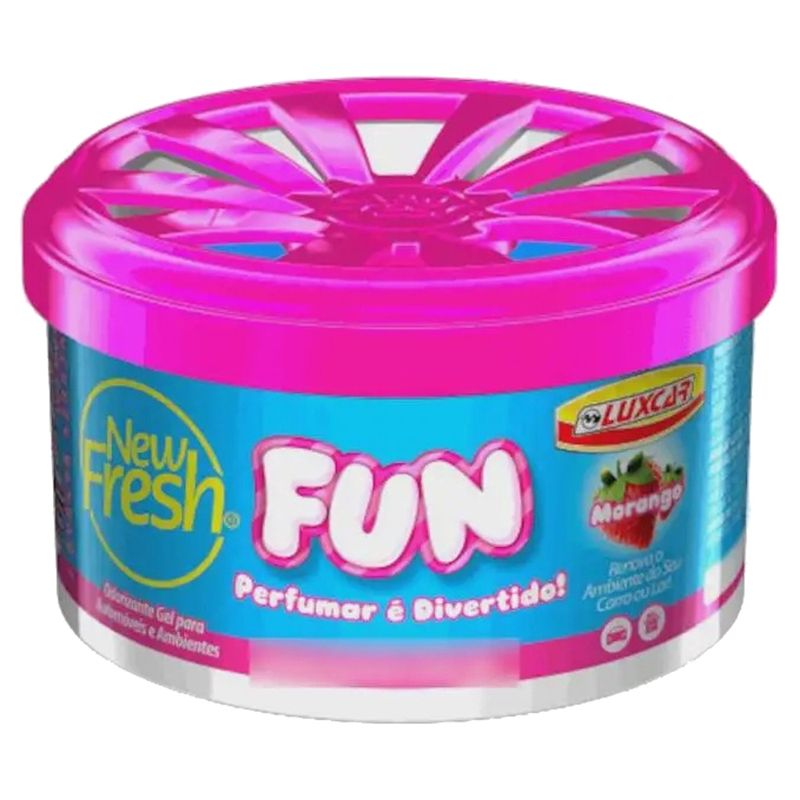 Odorizador-Automotivo-Luxcar-New-Fresh-Gel-Fun-Morango