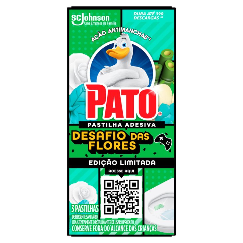 Desodorizador-Sanitario-Pato-Pastilha-Adesiva-Desafio-das-Flores-38g-Com-3-Unidades
