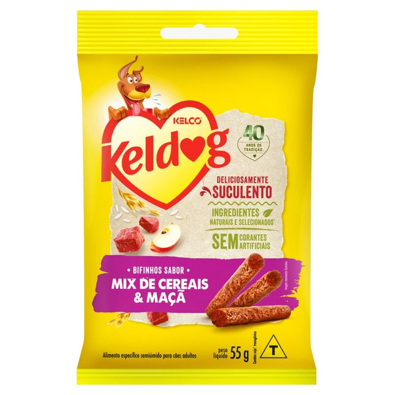Petisco-para-Caes-Keldog-Bifinho-Mix-de-Cereais-e-Maca-55g