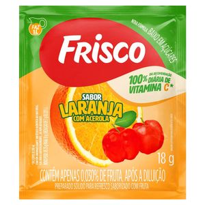 Refresco em Pó Frisco Laranja com Acerola 18g