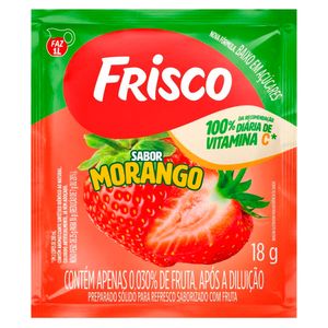 Refresco em Pó Frisco Morango 18g