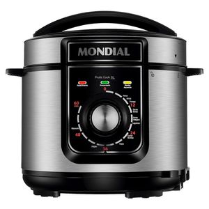 Panela de Pressão Elétrica Mondial Pratic Cook Preta 5L 220V