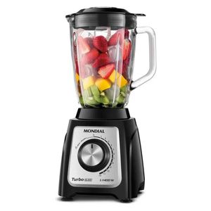 Liquidificador Mondial Turbo Glass Preto 220V | Ref:L-1400-GI