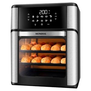 Fritadeira Elétrica Air Fryer Mondial Oven Preta 127V