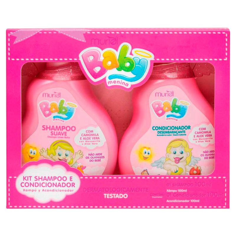 Kit-Banho-Muriel-Baby-Rosa-Shampoo-100ml-e-Condicionador-100ml
