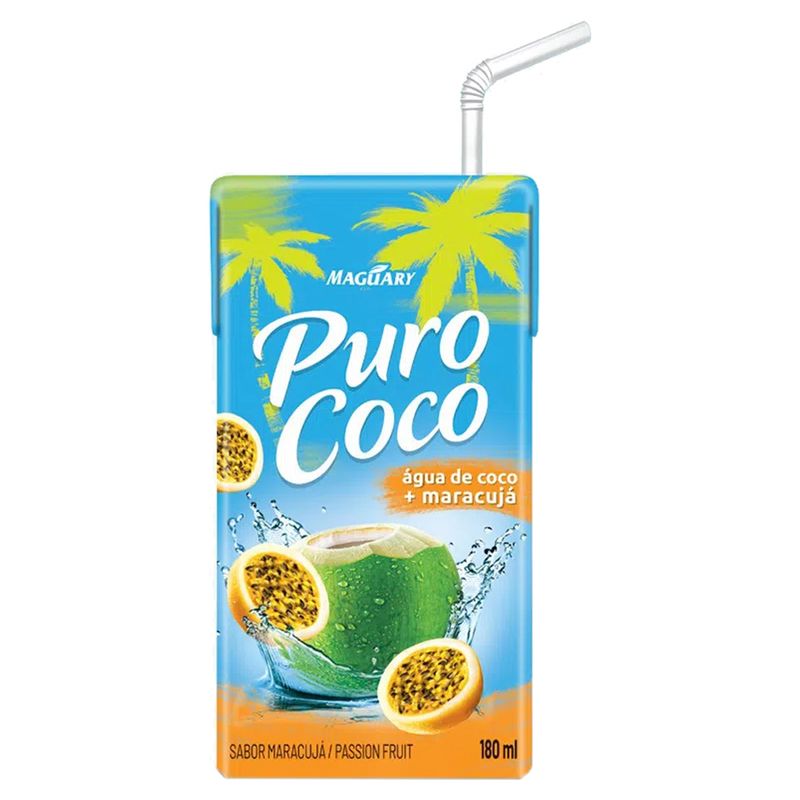 Água de Coco Puro Coco com Maracujá 180ml - Supermercado Coop