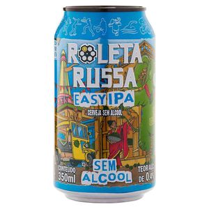 Cerveja Roleta Russa Easy IPA Sem Álcool Lata 350ml