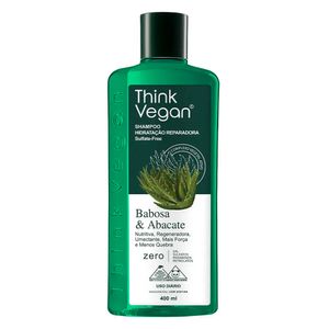 Shampoo Think Vegan Hidratação Reparadora Babosa e Abacate 400ml