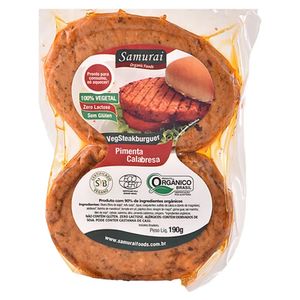 Hambúrguer de Tofu Samurai Orgânico Pimenta Calabresa 190g