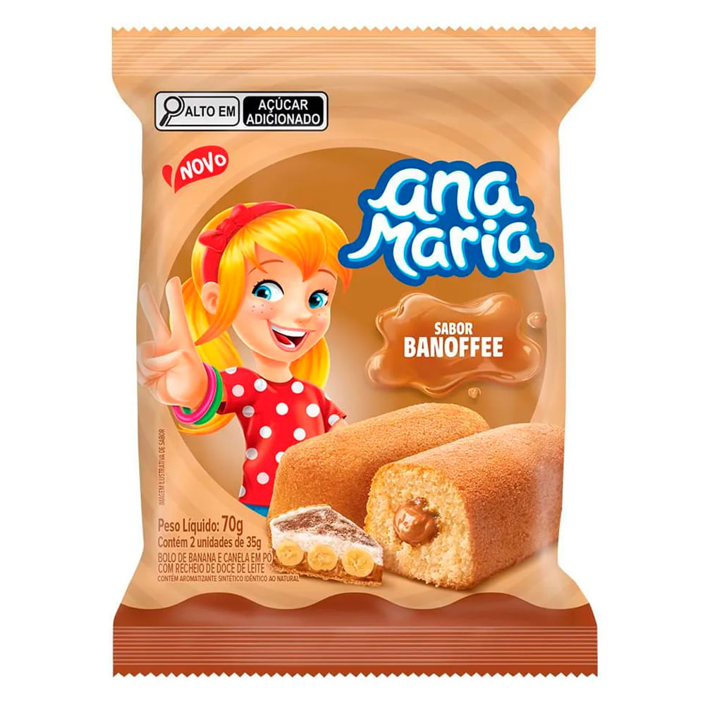 Bolinho Ana Maria Banoffee 70g | Com 2 Unidades - Supermercado Coop