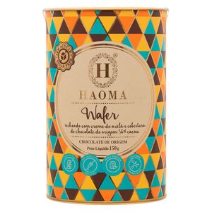 Biscoito Wafer Haoma Zero Lactose Avelã com Cobertura de Chocolate 150g