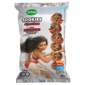 Cookies Vitao Moana Sem Glúten Morango com Gotas de Chocolate 60g
