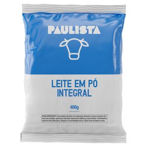 Leite em Pó Paulista Integral Pacote 400g