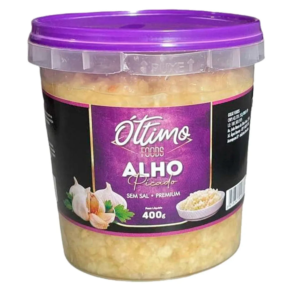 Alho em Conserva Óttimo Picado 400g