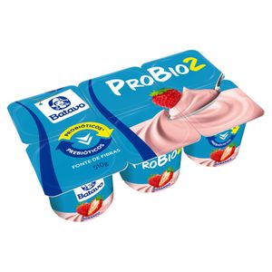 Iogurte Batavo ProBio2 Integral Morango e Tradicional Bandeja 510g