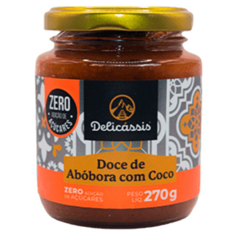 Doce-de-Abobora-Delicassis-Zero-Acucar-com-Coco-270g