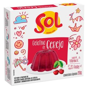 Gelatina Sol Cereja 20g