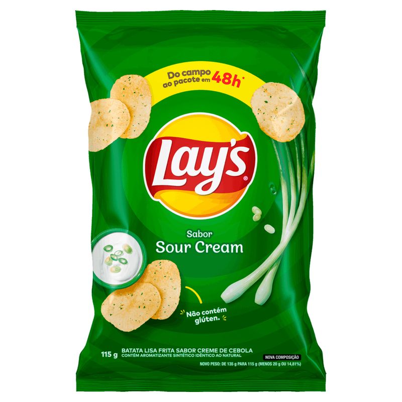 Batata-Chips-Lays-Sour-Cream-115g