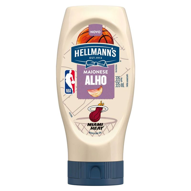 Maionese-Hellmanns-NBA-Miami-Heat-Alho-Squeeze-335g