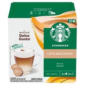 Café em Cápsula Nescafé Dolce Gusto Starbucks Latte Macchiato | Com 10 Cápsulas