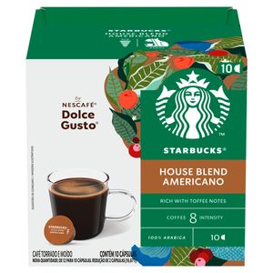 Café em Cápsula Nescafé Dolce Gusto Starbucks House Blend Americano | Com 10 Cápsulas