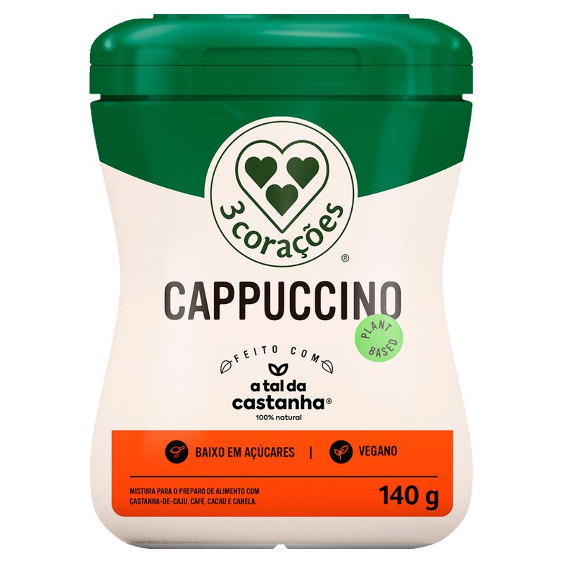 Cappuccino-Soluvel-3-Coracoes-A-Tal-da-Castanha-de-Caju-Pote-140g
