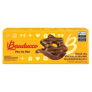 Pão de Mel Bauducco com Cobertura de Chocolate 180g