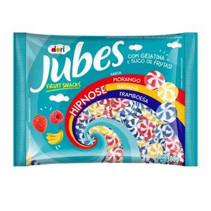 Bala de Goma Jubes Fruit Snacks Hipnose Dori 300g