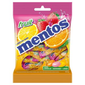 Bala Fruit Mentos Laranja, Morango e Limão 62,1g
