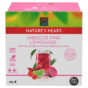 Chá em Cápsula Hibiscus Pink Limonade Nature's Heart com 6 Unidades 60g