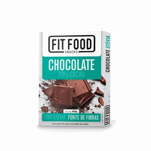 Chocolate 70% Cacau com Stevia Fit Food 40g