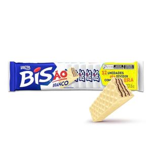Chocolate Wafer Chocolate Branco Bisão Lacta 201,6g