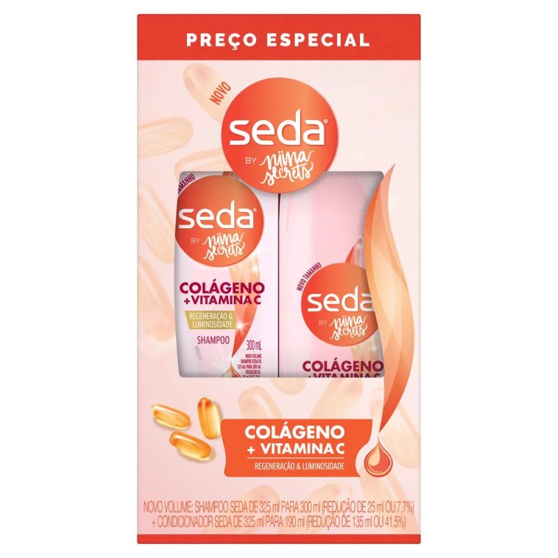 Kit-Seda-Colageno--Vitamina-C-By-Niina-Secrets-Shampoo-300ml--Condicionador-190ml