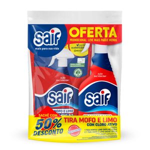 Kit Tira Mofo Gatilho 500ml + Sachê 500ml Saif