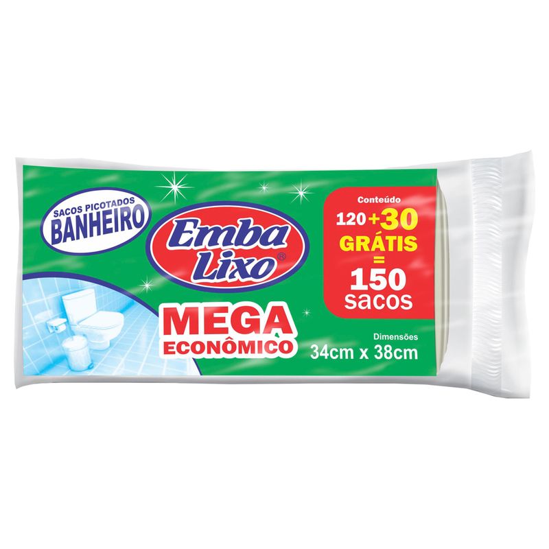 Saco-para-Lixo-Embalixo-para-Banheiro-Rolo-34X38cm-Com-150-Unidades
