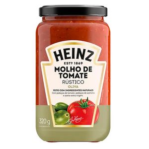 Molho de Tomate Heinz Rústico Oliva Vidro 320g