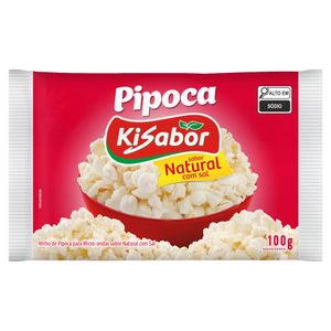 Pipoca para Micro-Ondas Kisabor Natural com Sal 100g