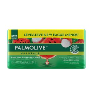 Sabonete Palmolive Naturals Melancia e Lichia Pack 85g com 6 Unidades
