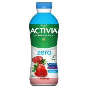 Leite Fermentado Morango Zero Lactose Activia 800g
