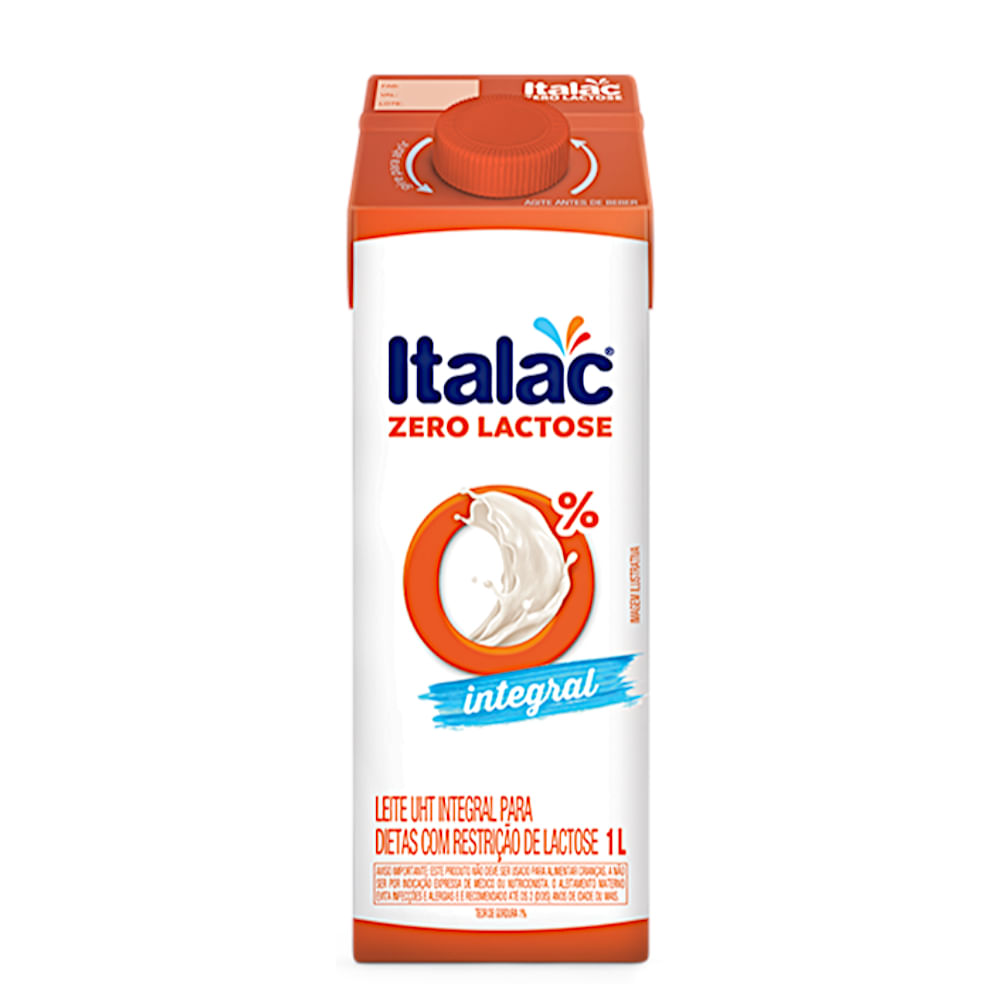 Leite Integral Zero Lactose Italac 1 Litro - Supermercado Coop