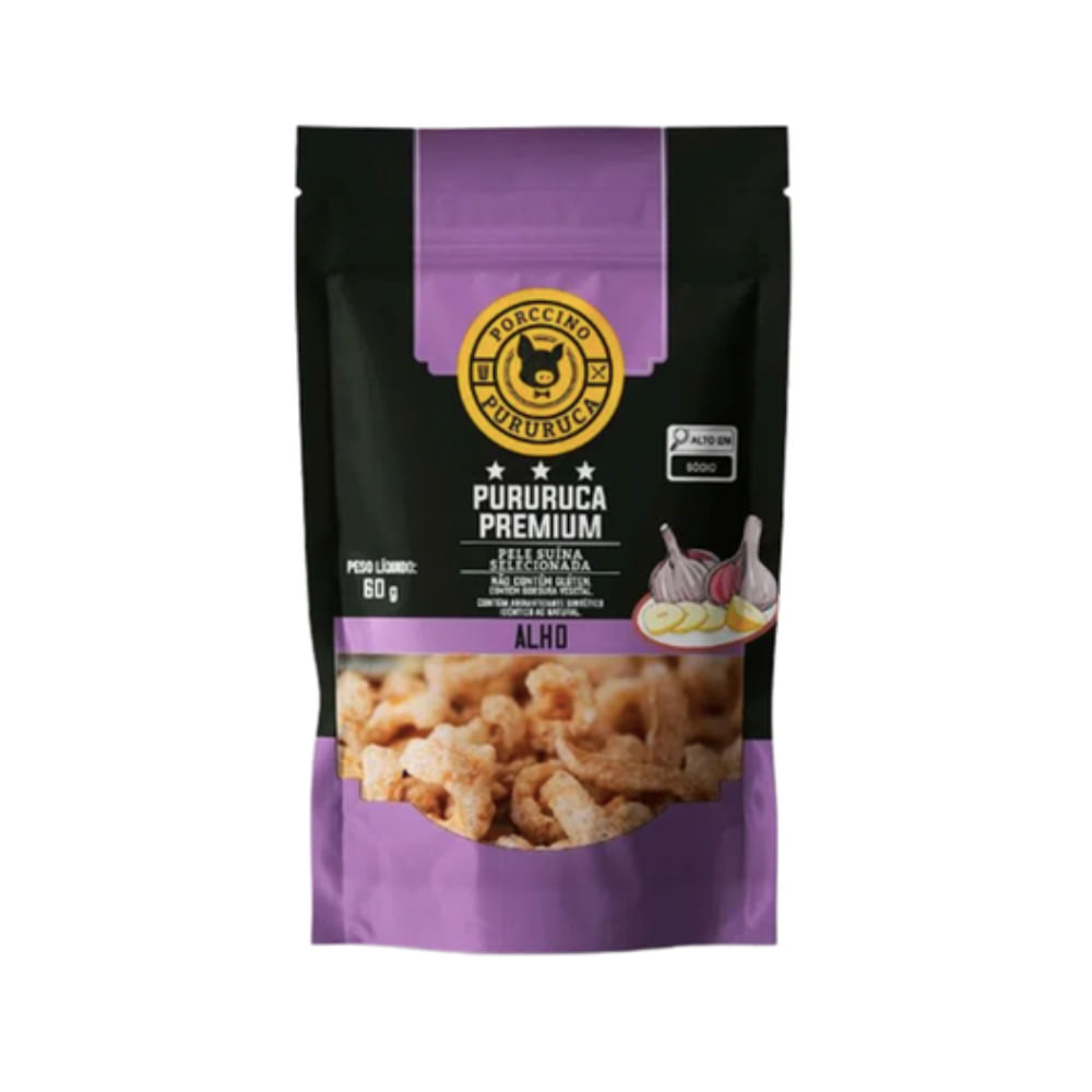 Torresmo Pururuca Pronto Sabor Alho Porccino Pururuca 60 G