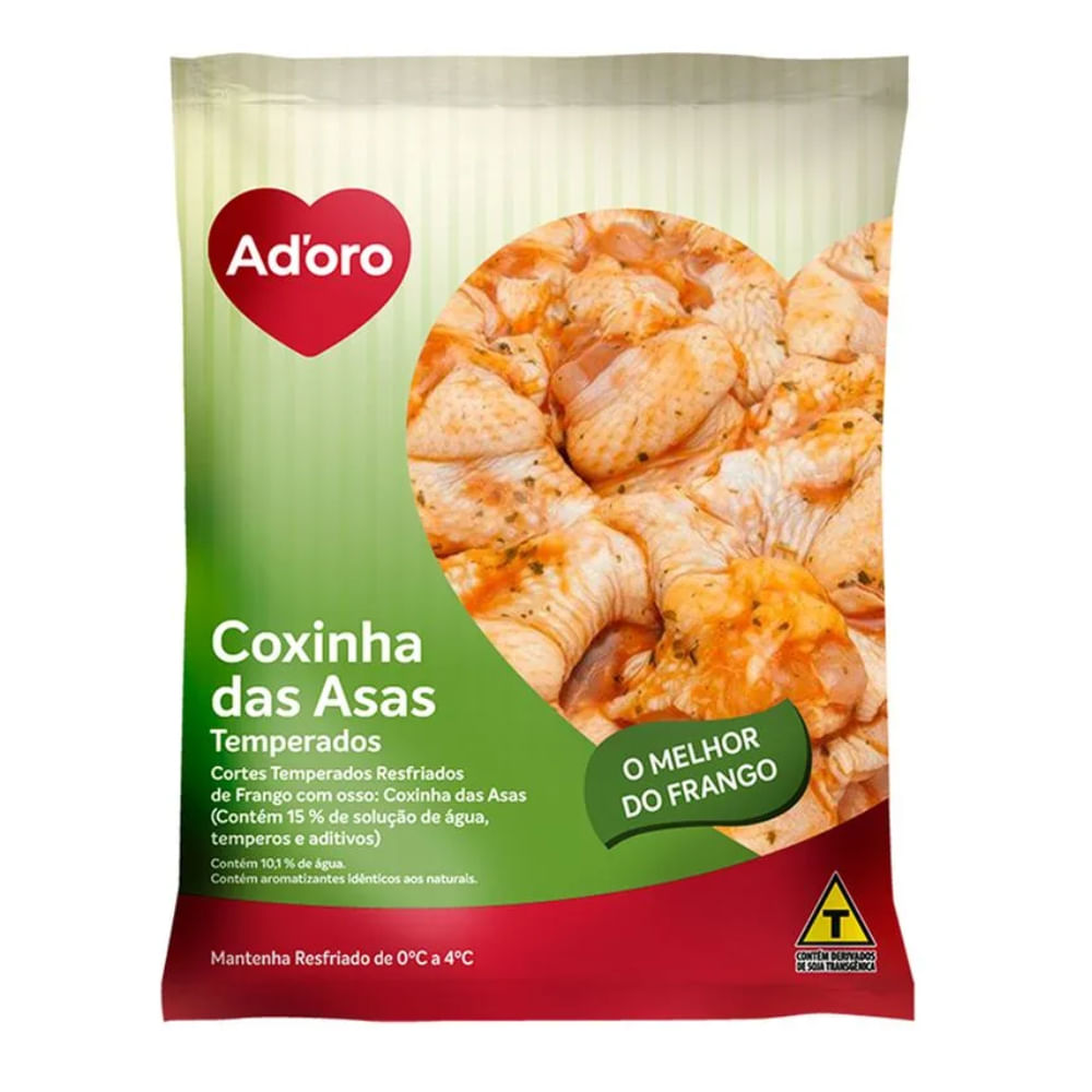 Coxinha da Asa Temperada Adoro Aprox 600g