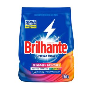 Detergente em Pó Brilhante Limpeza Total 1,6kg