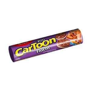 Biscoito Recheado Flocos Zoo Cartoon 110g