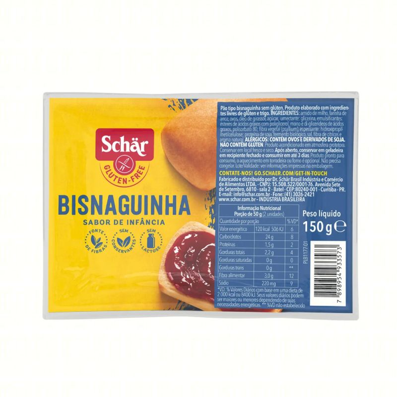 Bisnaguinha-sem-Gluten-Zero-Lactose-Schar-150g