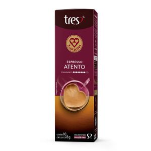 Cápsula de Café Tres Espresso Atento N5 | Com 10 Unidades 3 Corações