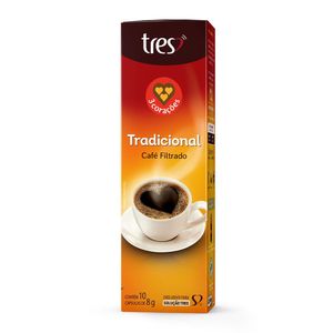 Café em Cápsula 3 Corações Filtrado Clássico N4 | Com 10 Cápsulas