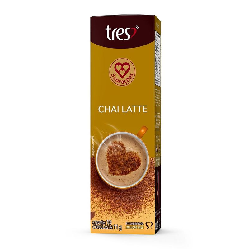 Café em Cápsula 3 Corações Chai Latte | Com 10 Cápsulas